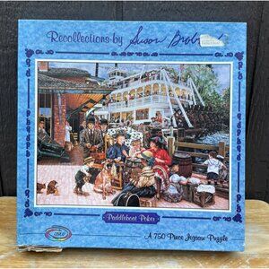 Recollections By Susan Brabeau Paddleboat Poker 750-Piece Jigsaw Puzzle 1996